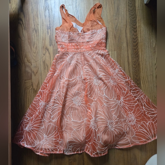 NWT Anthropolgie Moulinette Soeurs Embroidered Peach Dress - Picture 2 of 8